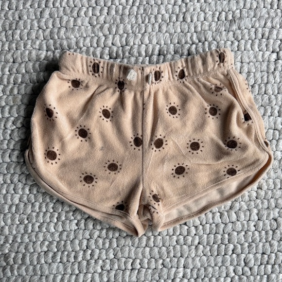 Rylee + Cru Other - Rylee & Cru Tan Sun-Print Track Shorts 4-5